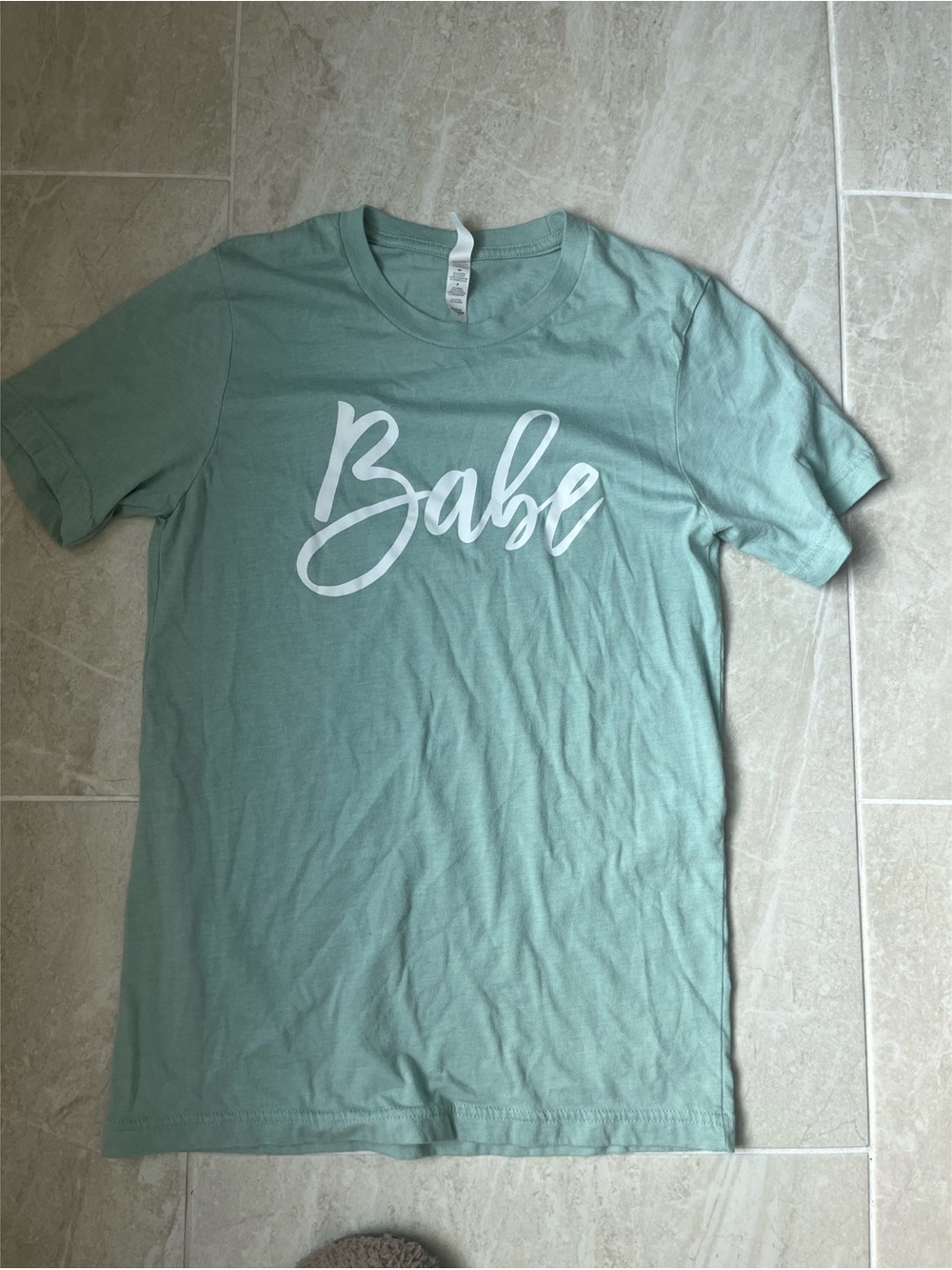 Bella Canvas Sage Green "Babe" Graphic Tee